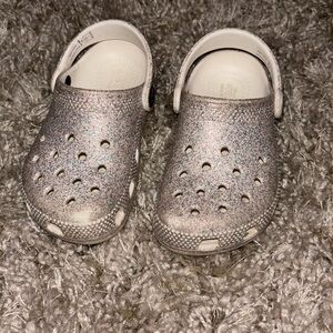 White Sparkle Crocs